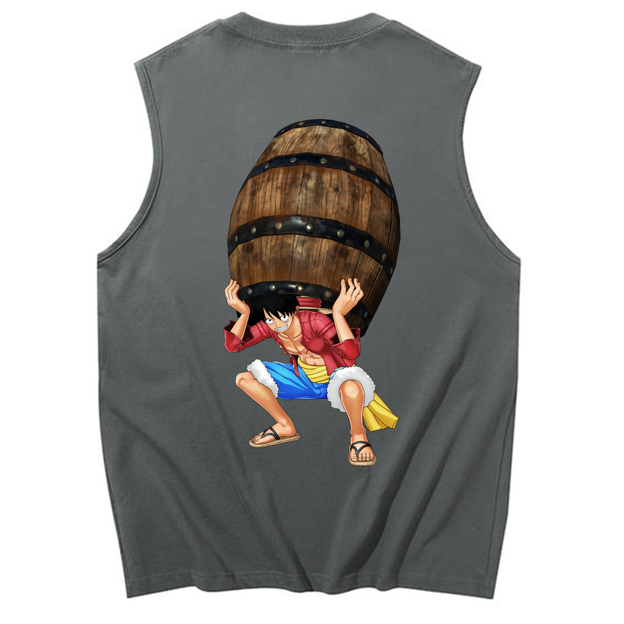 ワンピース モンキー・D・ルフィ ONE PIECE Monkey D. Luffy コットン100％タンクトップ（背面プリント）